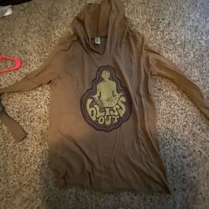 Bliss Out Yoga Hooded long sleeve shirt from Soul Flower
